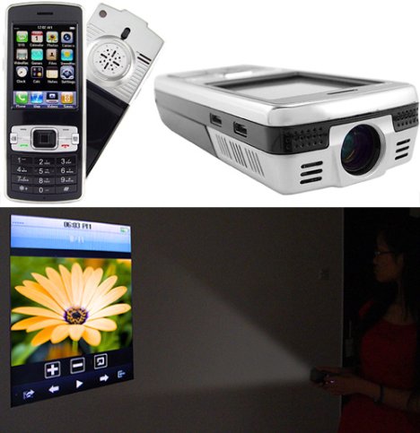 phone with projector	